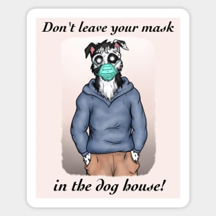 Quarantine Collie - Wear a mask! Sticker